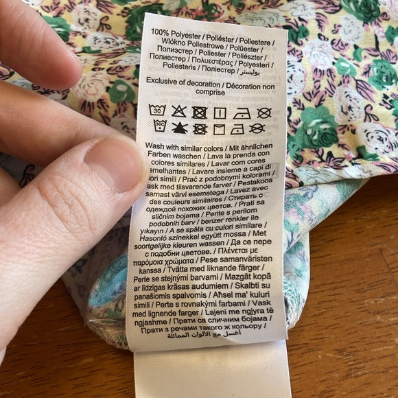 Vila Womens Size 40 (US 8) High Halter Neck Asymmetrical Ruffle Hem Floral Dress - Picture 10 of 14